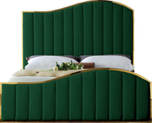 Load image into Gallery viewer, Jolie Green Velvet Queen Bed (3 Boxes)