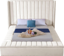 Load image into Gallery viewer, Kiki Cream Velvet Queen Bed (3 Boxes)