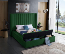 Load image into Gallery viewer, Kiki Green Velvet King Bed (3 Boxes)