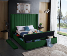 Load image into Gallery viewer, Kiki Green Velvet Queen Bed (3 Boxes)