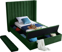Load image into Gallery viewer, Kiki Green Velvet Twin Bed (3 Boxes)