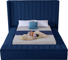 Load image into Gallery viewer, Kiki Navy Velvet Full Bed (3 Boxes)