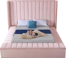 Load image into Gallery viewer, Kiki Pink Velvet Queen Bed (3 Boxes)