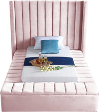 Load image into Gallery viewer, Kiki Pink Velvet Twin Bed (3 Boxes)
