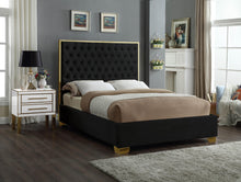 Load image into Gallery viewer, Lana Black Velvet Full Bed