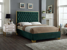 Load image into Gallery viewer, Lana Green Velvet King Bed