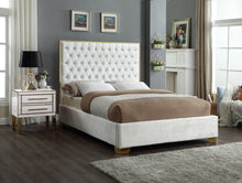 Load image into Gallery viewer, Lana White Velvet Full Bed
