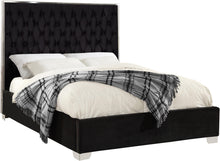 Load image into Gallery viewer, Lexi Black Velvet Full Bed