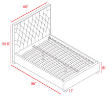 Load image into Gallery viewer, Lexi Green Velvet Queen Bed