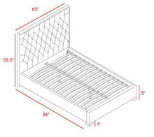 Load image into Gallery viewer, Lexi Green Velvet Queen Bed