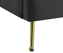 Load image into Gallery viewer, Lily Grey Velvet Queen Bed