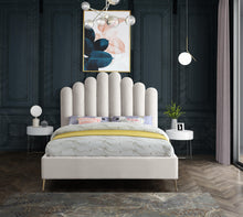 Load image into Gallery viewer, Lily Cream Velvet Full Bed