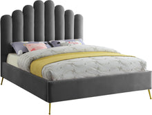 Load image into Gallery viewer, Lily Grey Velvet King Bed