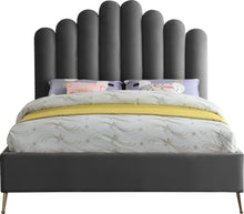 Load image into Gallery viewer, Lily Grey Velvet King Bed