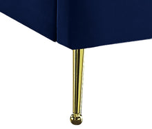 Load image into Gallery viewer, Lily Navy Velvet King Bed