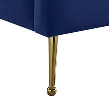 Load image into Gallery viewer, Lily Navy Velvet Twin Bed