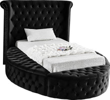 Load image into Gallery viewer, Luxus Black Velvet Twin Bed (3 Boxes)