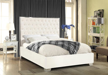 Load image into Gallery viewer, Lexi White Velvet King Bed