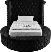 Load image into Gallery viewer, Luxus Black Velvet Twin Bed (3 Boxes)