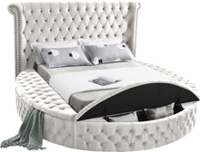 Load image into Gallery viewer, Luxus Cream Velvet King Bed (3 Boxes)