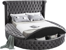 Load image into Gallery viewer, Luxus Grey Velvet Full Bed (3 Boxes)