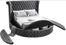 Load image into Gallery viewer, Luxus Grey Velvet Queen Bed (3 Boxes)