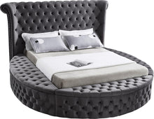 Load image into Gallery viewer, Luxus Grey Velvet Queen Bed (3 Boxes)