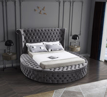 Load image into Gallery viewer, Luxus Grey Velvet King Bed (3 Boxes)