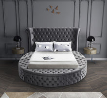 Load image into Gallery viewer, Luxus Grey Velvet Queen Bed (3 Boxes)