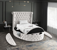 Load image into Gallery viewer, Luxus Cream Velvet Twin Bed (3 Boxes)
