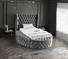 Load image into Gallery viewer, Luxus Grey Velvet Twin Bed (3 Boxes)