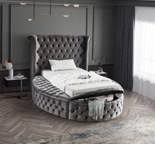 Load image into Gallery viewer, Luxus Grey Velvet Twin Bed (3 Boxes)
