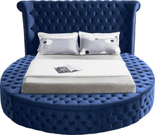 Load image into Gallery viewer, Luxus Navy Velvet Queen Bed (3 Boxes)