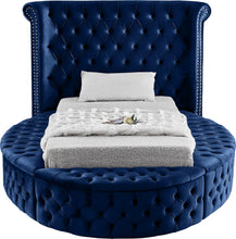 Load image into Gallery viewer, Luxus Navy Velvet Twin Bed (3 Boxes)