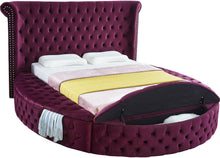 Load image into Gallery viewer, Luxus Purple Velvet Full Bed