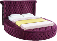 Load image into Gallery viewer, Luxus Purple Velvet Queen Bed