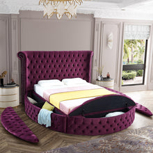 Load image into Gallery viewer, Luxus Purple Velvet Queen Bed