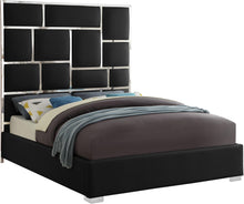Load image into Gallery viewer, Milan Black Faux Leather King Bed