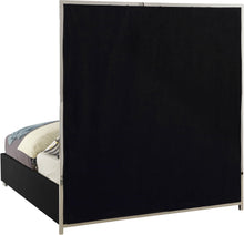 Load image into Gallery viewer, Milan Black Faux Leather Queen Bed