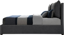 Load image into Gallery viewer, Misha Pepper Black Polyester Fabric King Bed (3 Boxes)