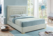 Load image into Gallery viewer, Nora Cream Velvet Full Bed