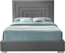 Load image into Gallery viewer, Nora Grey Velvet Full Bed