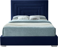 Load image into Gallery viewer, Nora Navy Velvet Full Bed