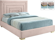 Load image into Gallery viewer, Nora Pink Velvet Full Bed