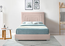 Load image into Gallery viewer, Nora Pink Velvet Full Bed