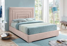 Load image into Gallery viewer, Nora Pink Velvet King Bed