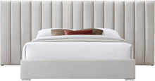 Load image into Gallery viewer, Pablo Cream Velvet King Bed