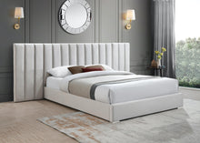 Load image into Gallery viewer, Pablo Cream Velvet Queen Bed