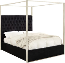 Load image into Gallery viewer, Porter Black Velvet King Bed