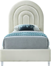 Load image into Gallery viewer, Rainbow Cream Velvet Twin Bed